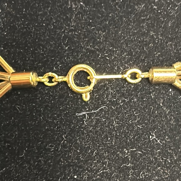 Vintage 80s Avon Floating Pearl Necklace 4 Strands Gold gray mauve cream 16" - Picture 8 of 12